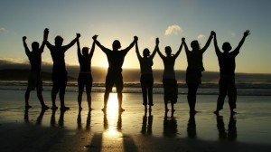 people-victorious-at-the-beach